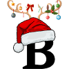 Brief B Weihnachtsmütze