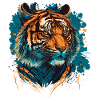 Tiger Head Illustration