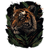 Tigre tapi dans la jungle