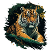 Tiger sitting in Jungle