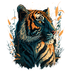 Tiger in High Gras