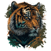 Tiger Face Portrait
