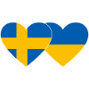 Suède Ukraine Flag Heart