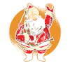 Weihnachtsmann Dudelsack schottische Musik