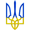 Ukraine Wappen Symbol Gerfalke Trident Dreizack