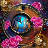 Beau design steampunk avec hippocampes