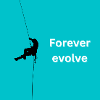 Forever evolve aquablue-white