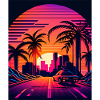 Retrowave Synthwave 80s Design