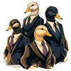 Groupe de canards d’affaires