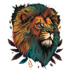 Lion Head with Leathes