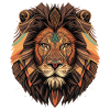 Geometric Lion Head
