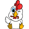 Poulet mignon avec ver