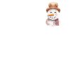 Snowman Face Retro Winter Head