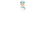 Retro Snowman Face Chest Pocket