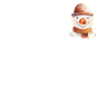 Snowman Face Breast Pocket