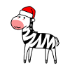 Zebra Comic Christmas Xmas