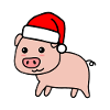 Pig Comic Christmas Xmas