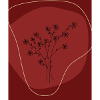 Rotes Blumenmotiv Blumen Geschenk