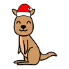 Kangaroo Comic Christmas Xmas