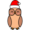 Eule Weihnachten Comic Xmas
