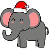Elephant Christmas Comic Noël