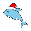 Shark Comic Christmas Xmas