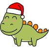 Stegosauro di dinosauro Natale Natale