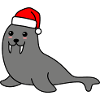 Seal Christmas Comic Noël