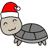 Turtle Comic Christmas Xmas