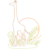 Funny illustration giraffe