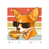 Chihuahua Sunglasses Coffee