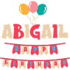 maglietta Abigail buon compleanno happy birthday