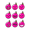 9 Weihnachtskugeln #7/10 Pink