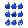 9 Christmas baubles #6/10 Blue