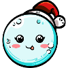 Snowball with Christmas hat #6/9