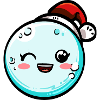 Snowball with Christmas hat #4/9