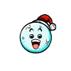 Snowball with Christmas hat #3/9