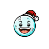 Snowball with Christmas hat #1/9