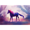 Cheval, Illustration d’aquarelle arc-en-ciel