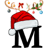 Letter M Christmas hat