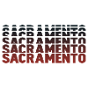 Sacramento Gradient Lettering Multiple