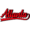 Atlanta Lettering Retro Style Red