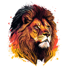 German Flag Lion Head
