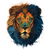 Lion Head with Mane