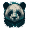 Blue Panda Head