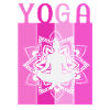 Retro Lotus Flower Meditating Yoga