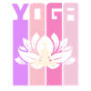 Retro Lotus Flower Meditating Yoga