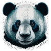 Realistic Panda Head