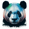 Farbiger Panda