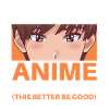 Funny Anime Saying Design
